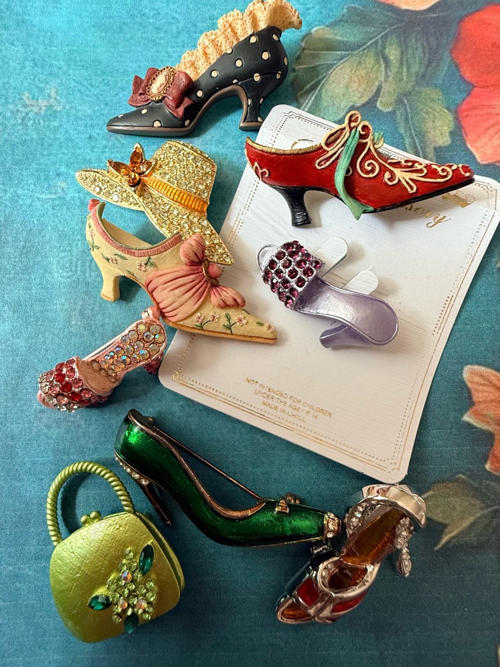 Decorative Women's Shoe Brooch Collection - Assorted Colors